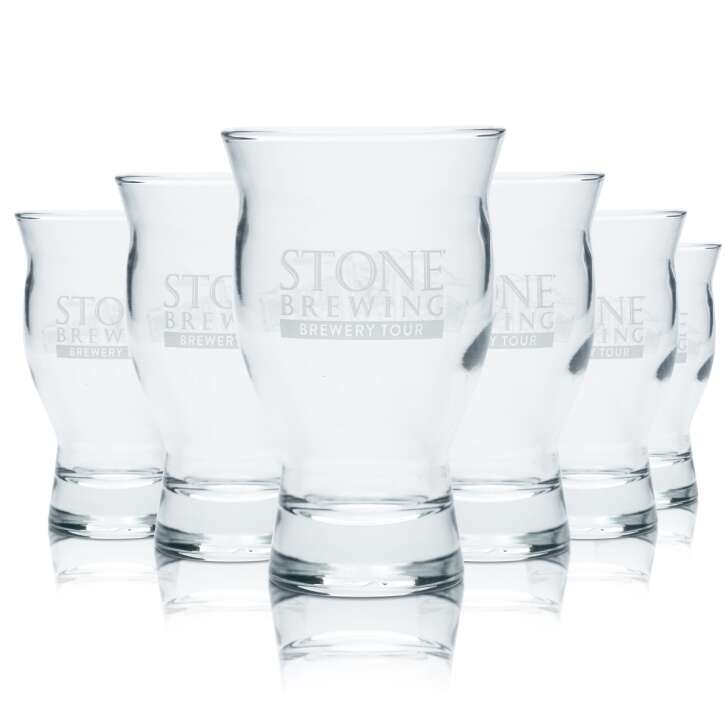 6x Stone Brewing Glas 0,148l Tasting Becher Gläser Craft Beer California USA IPA