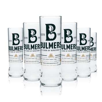 6x Bulmers Cider Glas 0,57l Pint Pokal Bier Gläser...