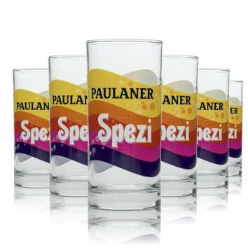 6x Paulaner Spezi Softdrink Glas 0,2l Becher Cola Limo...