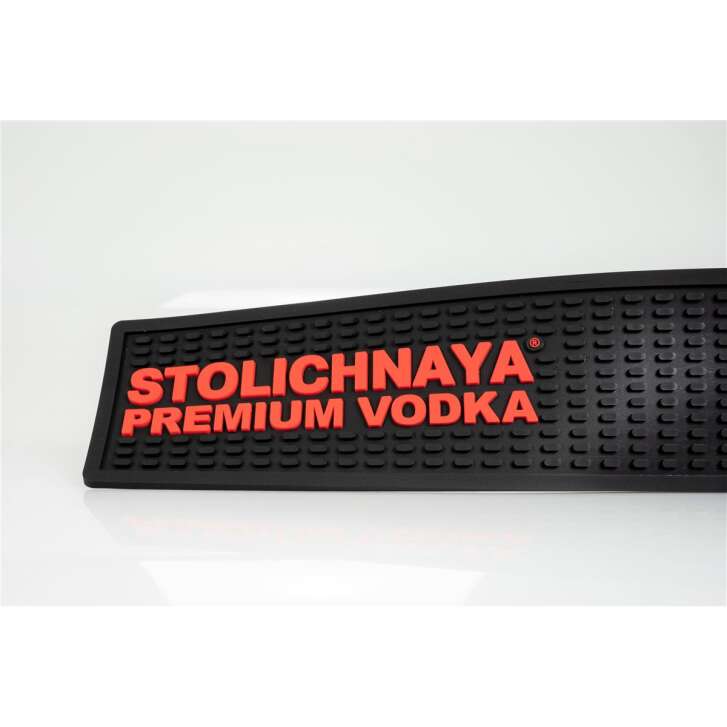 1x Stolichnaya Vodka Barmatte schwarz