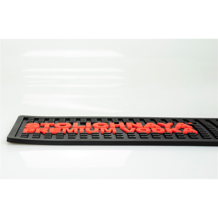 1x Stolichnaya Vodka Barmatte schwarz