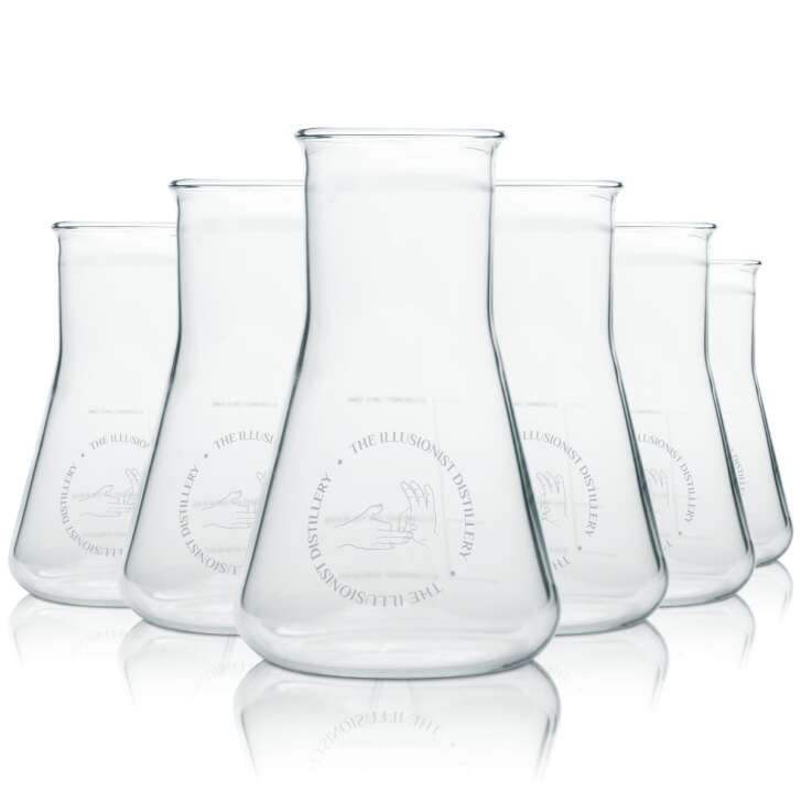6x The Illusionist Gin Glas 0,3l Longdrink Erlenmeyerkolben Gläser Tonic Gastro