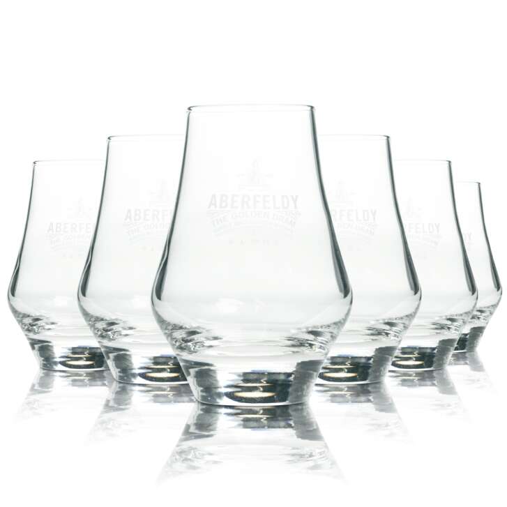 6x Aberfeldy Whisky Glas 0,2l Nosing Gläser Tasting Schwenker Sommelier Tumbler