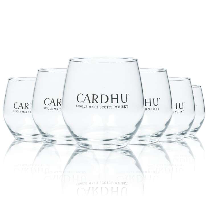 6x Cardhu Whisky Glas Tumbler 0,3l Ballon Single Malt Scotch Gläser Nosing Ice