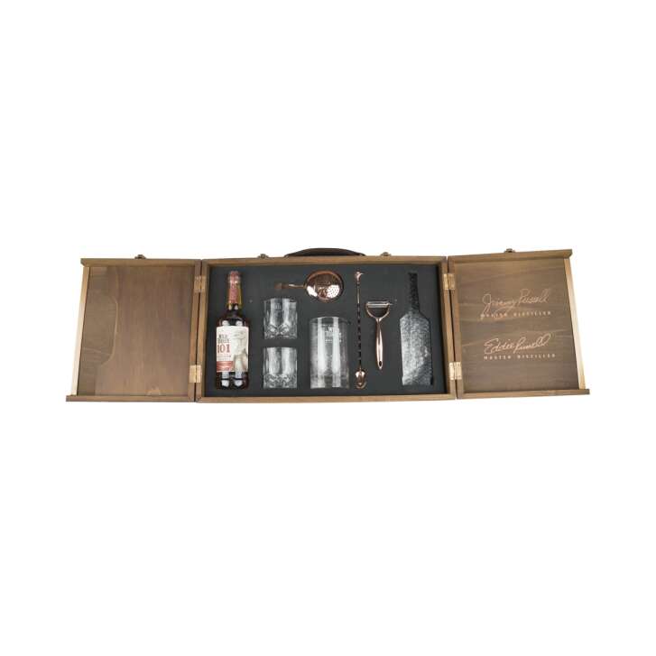 Wild Turkey Whiskey Set Holzbox Geschenkset Hausbar Bartender Scotch Sammler