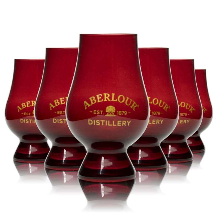 6x Aberlour Distillery Whisky Glas Glencairn 0,15l Tasting Nosing Gläser Tumbler