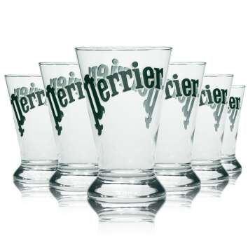 6x Perrier Mineralwasser Glas 0,18l Tumbler Becher...