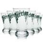 6x Perrier Mineralwasser Glas 0,18l Tumbler Becher Gläser Frankreich Bar Bistro
