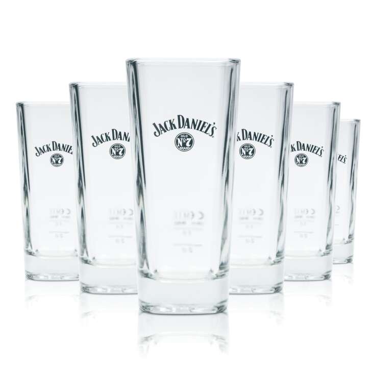 6x Jack Daniels Whiskey Glas 0,35l Longdrink Cocktail Tumbler Gläser Gastro Bar
