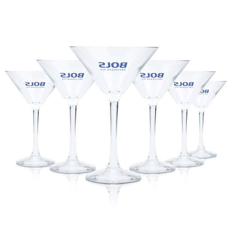 6x Bols Glas 0,21l Cocktail Martini Schale Kelch Gläser Longdrink Aperitif Bar
