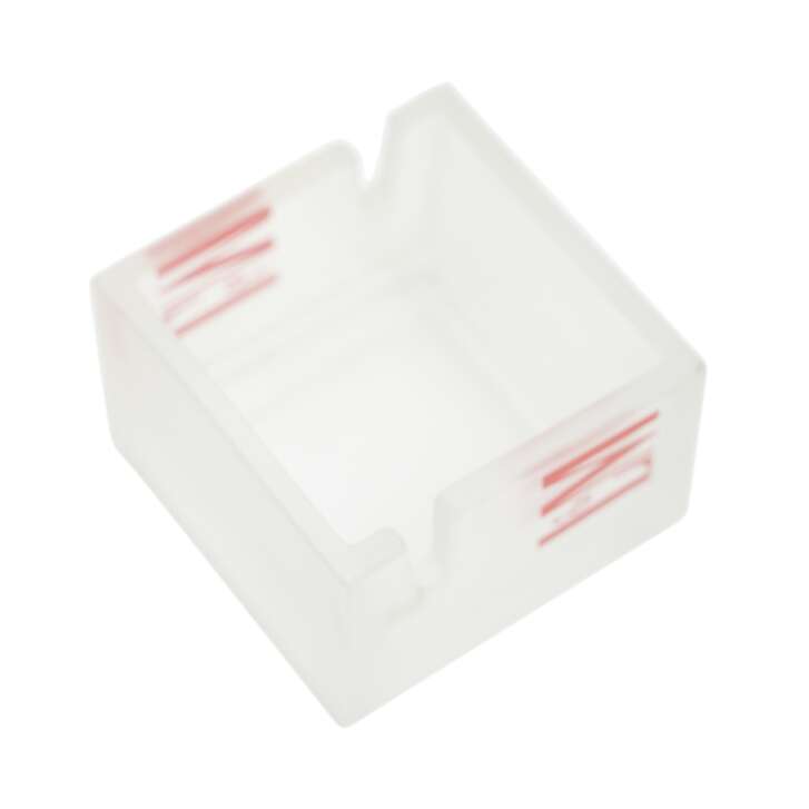 L&M Zigaretten Aschenbecher Frosted-Design Quadratisch Massiv Smoke Rauch Bar