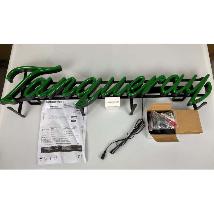 1x Tanqueray Gin Leuchtreklame Neon Schrift grün lang