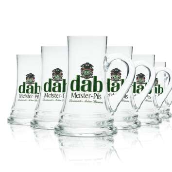 6x DAB Dortmunder Aktien Brauerei Bier Glas 0,4l Krug...