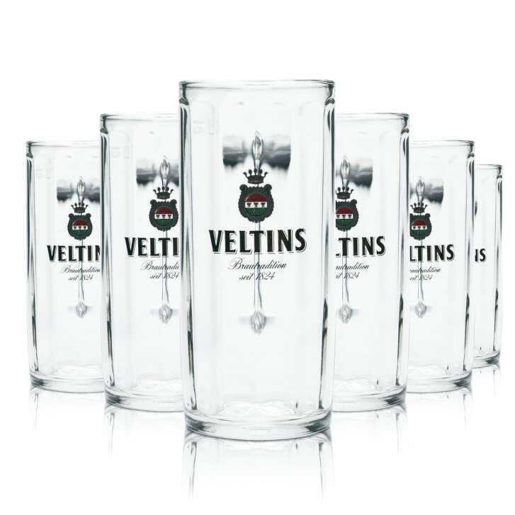6x Veltins Glas 0,3l Bier Gläser Krug Humpen Seidel Geeicht Gastro Brauerei Pils