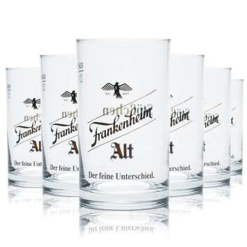6x Frankenheim Glas 0,1l Alt Bier Gläser Becher...