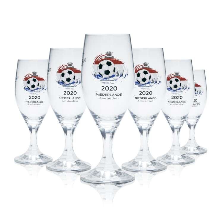 6x Veltins Glas 0,2l Bier Gläser Tulpe Pokal EM 2020 Niederlande Fußball Euro 24