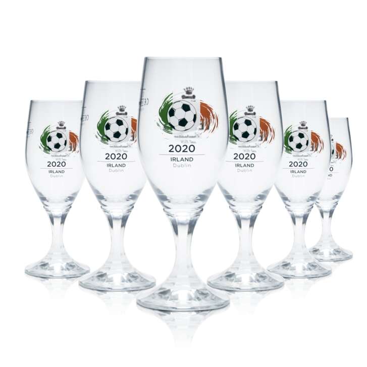 6x Veltins Glas 0,2l Bier Gläser Tulpe Pokal EM 2020 Irland Fußball Euro 24