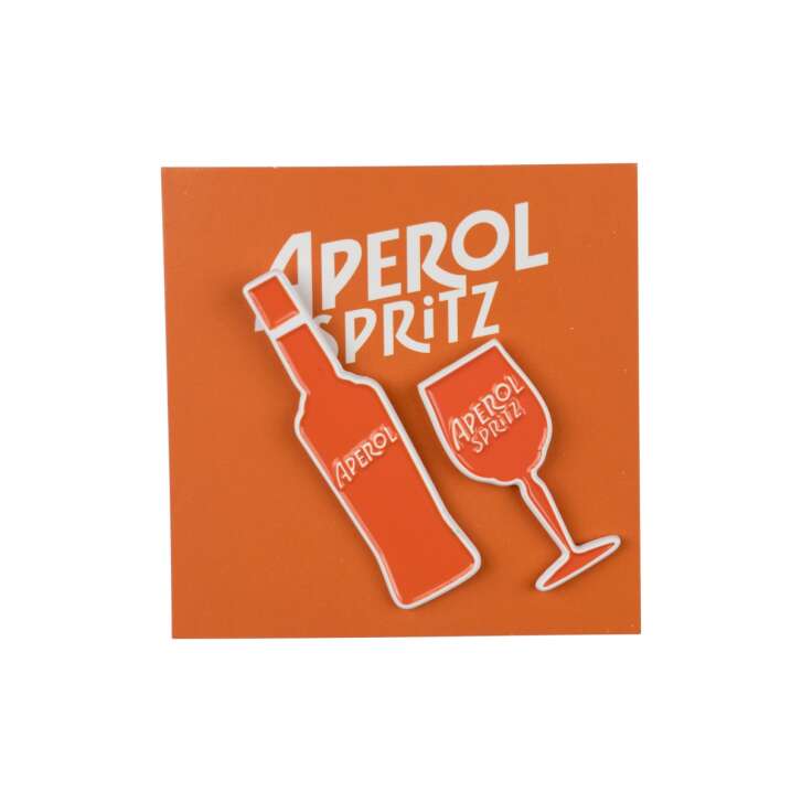 Aperol Spritz Anstecker Pin Badges 1x Flasche 1x Glas Iconic Accessoir Schmuck