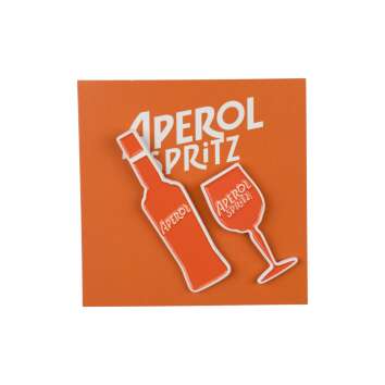 Aperol Spritz Anstecker Pin Badges 1x Flasche 1x Glas...