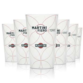 6x Martini Becher 0,33l Kunststoff Hartplastik Mehrweg...
