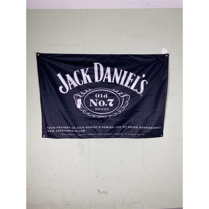 1x Jack Daniels Whiskey Fahne schwarz 150 x 100