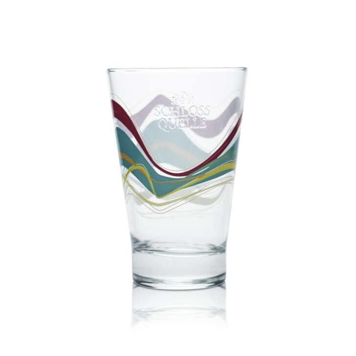 Schloss Quelle Glas 0,27l Mineral Wasser Becher Tumbler Gläser Sprudel Soda Saft