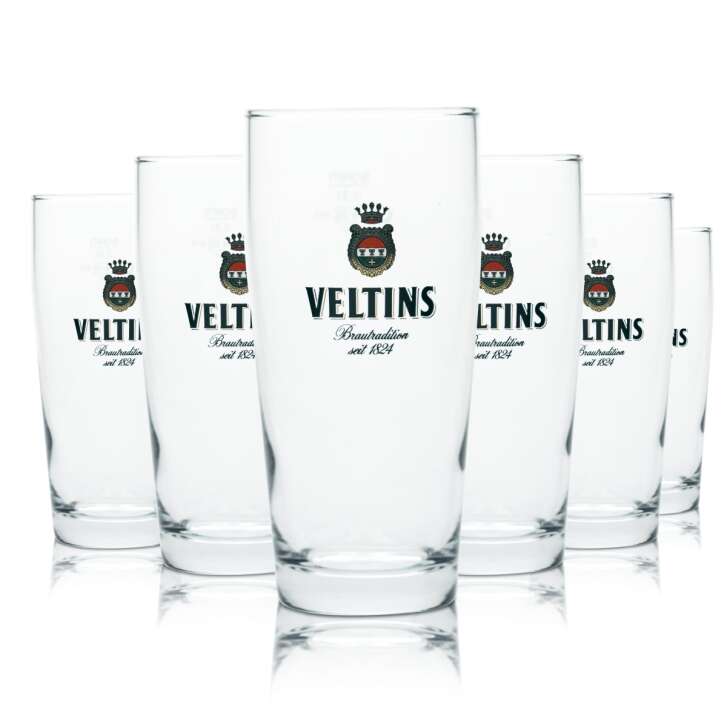 6x Veltins Glas 0,3l Bier Becher Tumbler Pokal Gläser Geeicht Gastro Brauerei