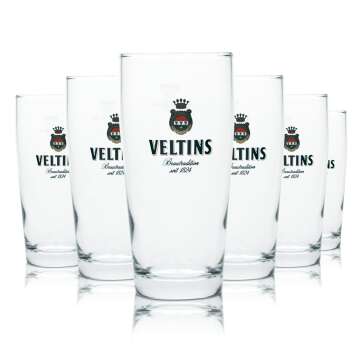 6x Veltins Glas 0,3l Bier Becher Tumbler Pokal...
