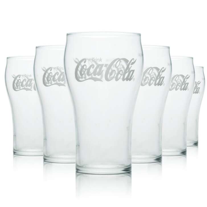 6x Coca Cola 0,4l Premix Becher Gläser Coke Light Zero Softdrink Limo Tumbler