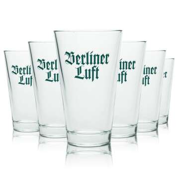 6x Berliner Luft Glas 0,33l Tumbler Becher Gläser...