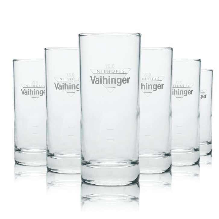6x Vaihinger Glas 0,2l Becher Longdrink Gläser Mineral Wasser Sprudel Soda
