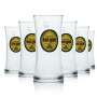 6x Feldschlösschen Glas 0,2l Becher Stange Gläser Alkoholfrei Malz Bier Pils