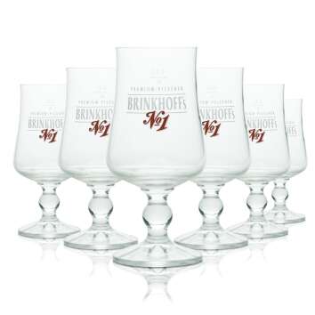 6x Brinkhoffs Glas 0,3l Bier Pokal Pilsener Tulpe...