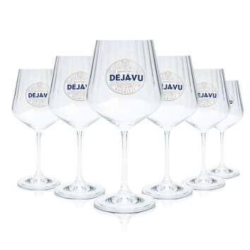 6x Deja Vu Glas 0,64l Weinglas Kelch Gläser Relief...