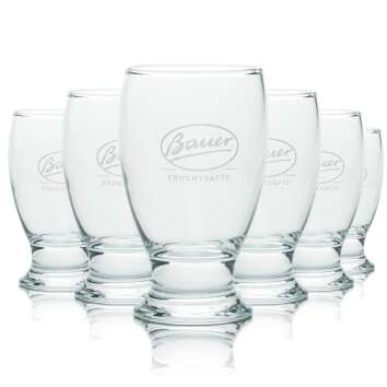 6x Bauer Glas 0,12l Tumbler Becher Pokal Gläser...