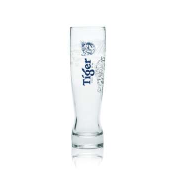 6x Tiger Glas 0,3l Bier Pokal Gläser Asian Lager...