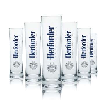 6x Herforder Glas 0,3l Bier Pokal Stange Gläser...