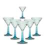 6x Bombay Sapphire Gin Glas Martini Glas altes Design