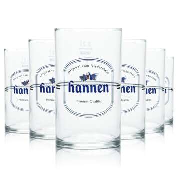 12x Hannen Brauerei Bier Glas 0,2l Stange Becher...