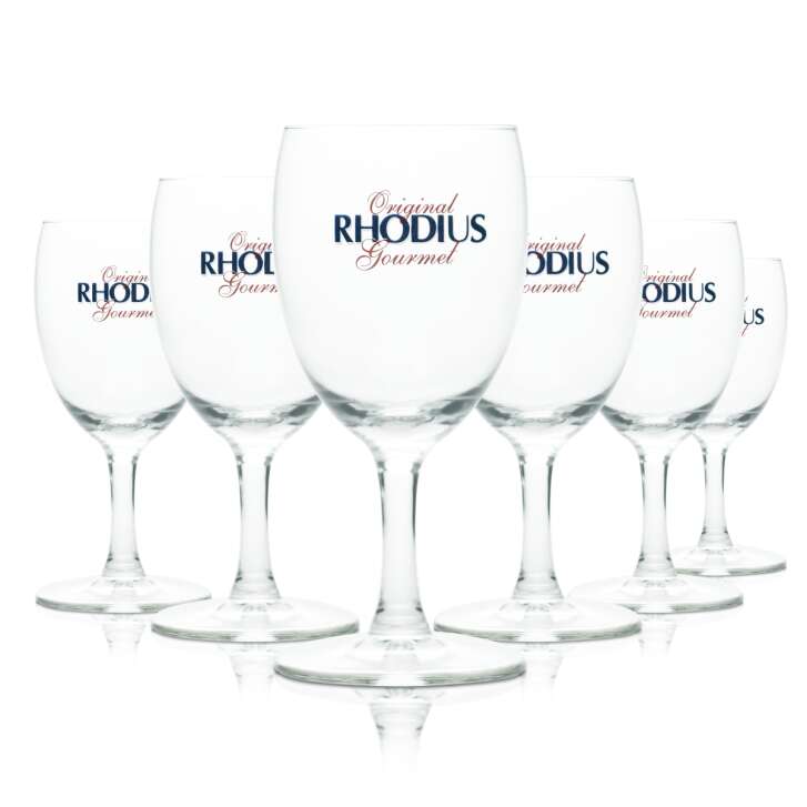 6x Rhodius Glas 0,19l Gourmet Wasser Kelch Pokal Gläser Mineralwasser Sprudel