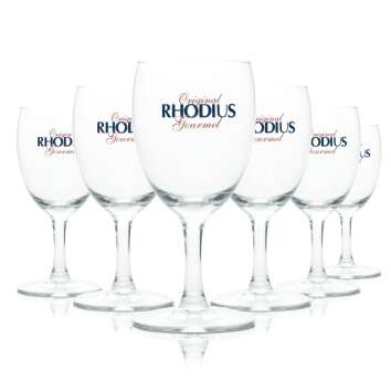 6x Rhodius Glas 0,19l Gourmet Wasser Kelch Pokal...