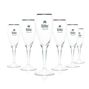 6x Licher Glas 0,1l Bier Pokal Tulpe Kelch Gläser...