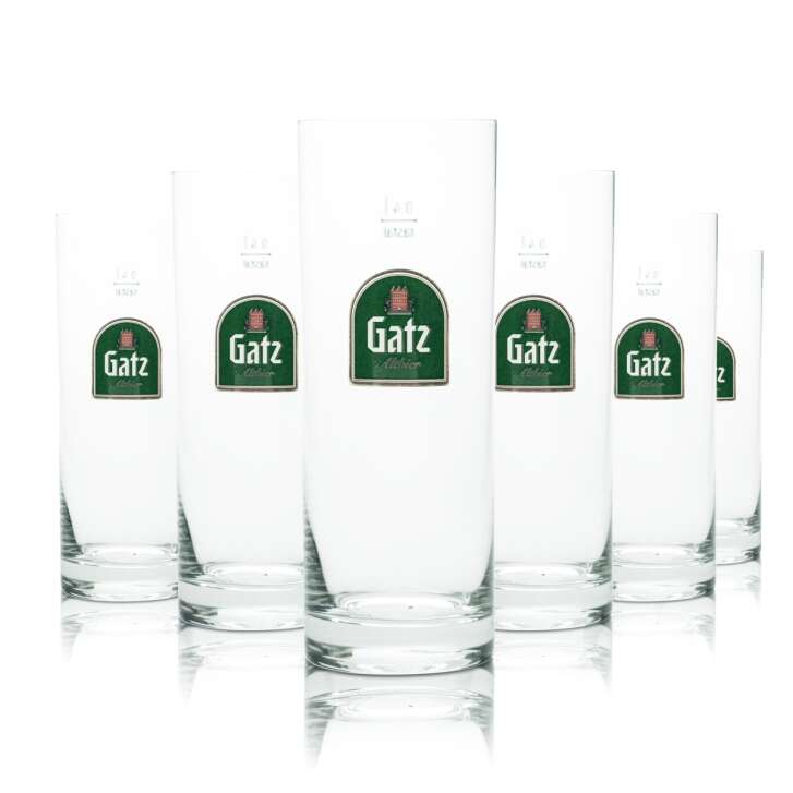 12x Gatz Glas 0,4l Bier Stange Becher Gläser Alt Brauerei Kölsch Gastro Eiche