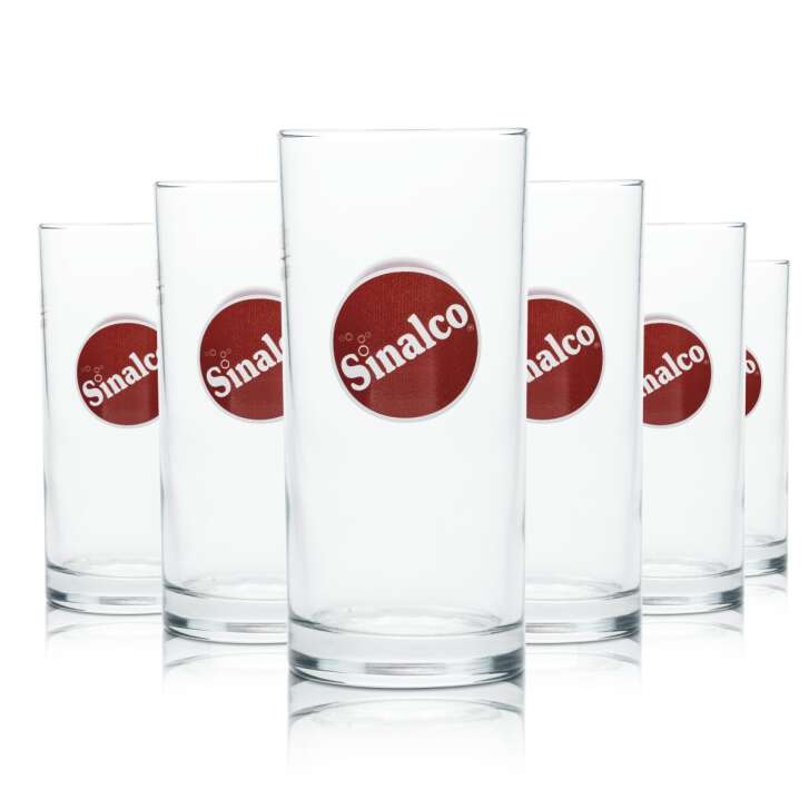 6x Sinalco Glas 0,2l Limo Softdrink Gläser Becher Tumbler Stange Cola Mix Gastro