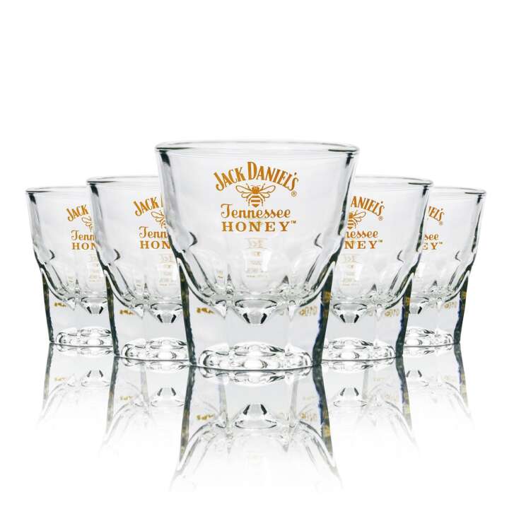 6x Jack Daniels Whiskey Glas Honey Tumbler 133ml