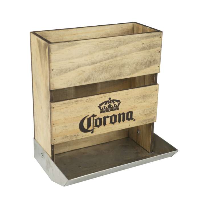 Corona Servietten Spender Holzoptik Metallbehälter Dispenser Box Bier Gastro