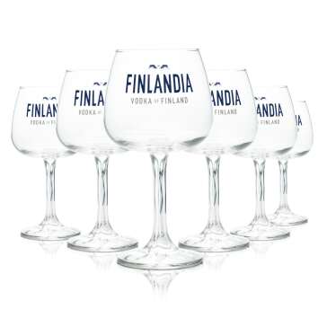 6x Finlandia Glas 0,48l Ballon Cocktail Longdrink...