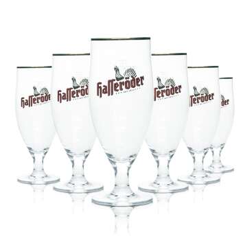 6x Hasseröder Glas 0,4l Bier Tulpe Pokal Gläser...