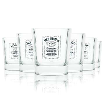 6x Jack Daniels Whiskey Glas 0,27l Tumbler Becher...