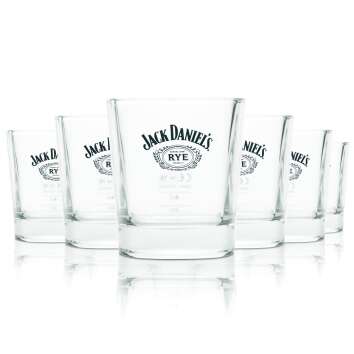 6x Jack Daniels Whiskey Glas 0,27l Becher Tumbler...